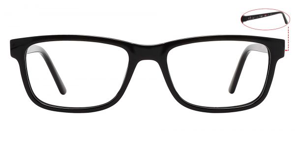 Cory Rectangle Prescription Glasses - Black