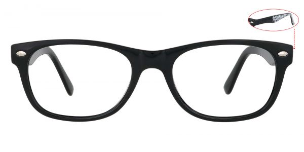 Hyde Rectangle Prescription Glasses - Black