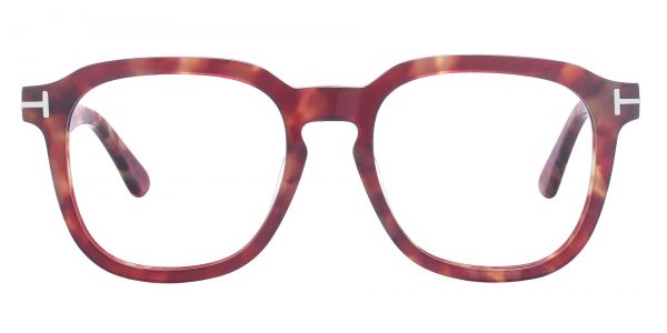 Whaley Square Prescription Glasses - Red